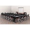 Fusion Fusion Training Tables, 48 W, 24 L, 29 H, Wood, Metal Top, Grey MFTT4824GY - alternate 4
